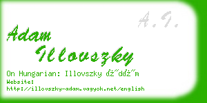 adam illovszky business card